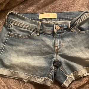 Hollister Blue Denim Women Shorts